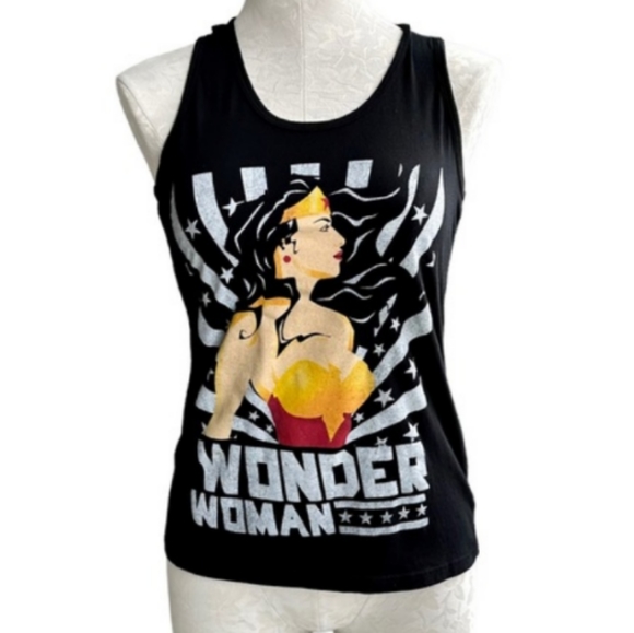DC Comics Wonder Woman Sun Burst Tank Top Black Size Small - Picture 7 of 7